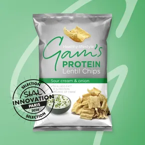 Gam's Proteinové chipsy s příchutí cibulky a zakysané smetany 65 g